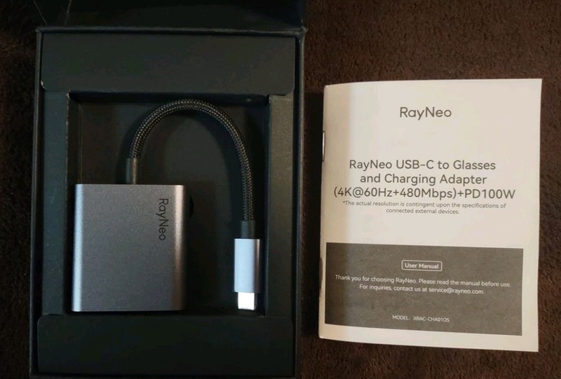 RayNeo USB-C to Glasses and Charging Adapter Model: XRAC-CHA01OS New Open Box gallery