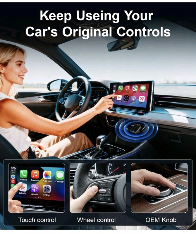 2026 Wireless CarPlay Adapter for iPhone No Audio Lag 5s Auto-Connect Conversion gallery