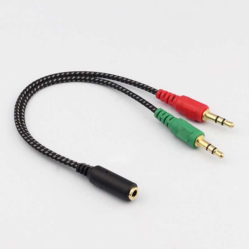 Reusable Pc Headset Converter Audio Adapter with Microphone Port for Computer gallery