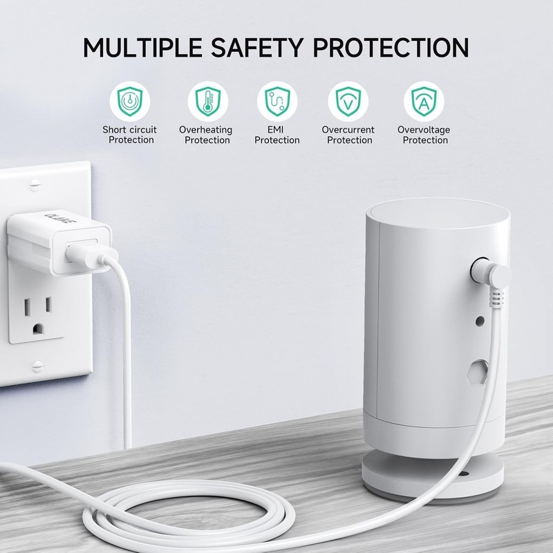 5m White Weatherproof Charging Cable for Ring Stick Up Cam Battery & Gen 2/3 gallery