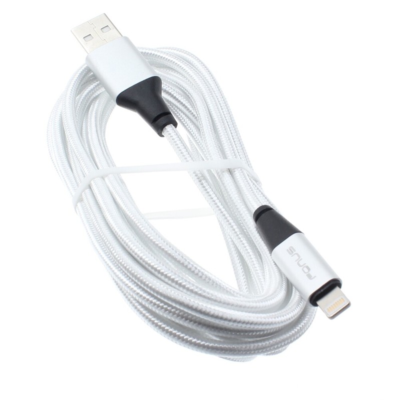 For iPhone 5 6S 7 8 Plus Charger Cord 10ft USB Cable Power Wire Braided Long