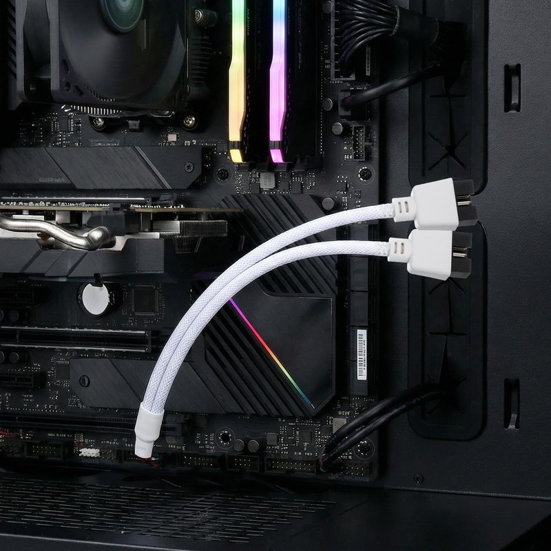2 Pack Motherboard USB 2.0 to Dual 9 Pin Extension Cable, USB Header Splitter... gallery