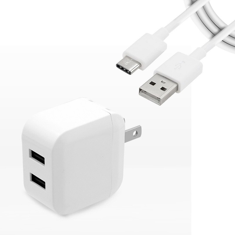 Portable Dual USB Power Adapter Type C Cable f U.S.Cellular Google Pixel 5 GD1YQ
