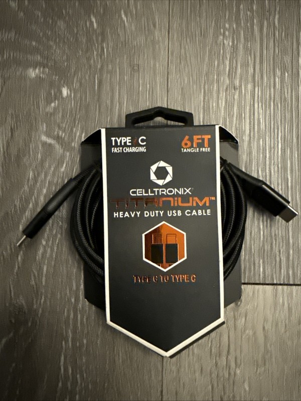 Celltronix Titanium 4ft Heavy Duty USB-C to USB-C Cable. Brand New