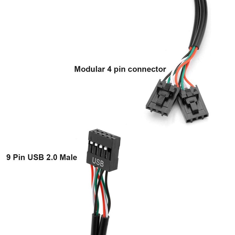 30cm USB 2.0 Splitter Male 1To4 Female Motherboard Hub Distributor Adapter Cable gallery
