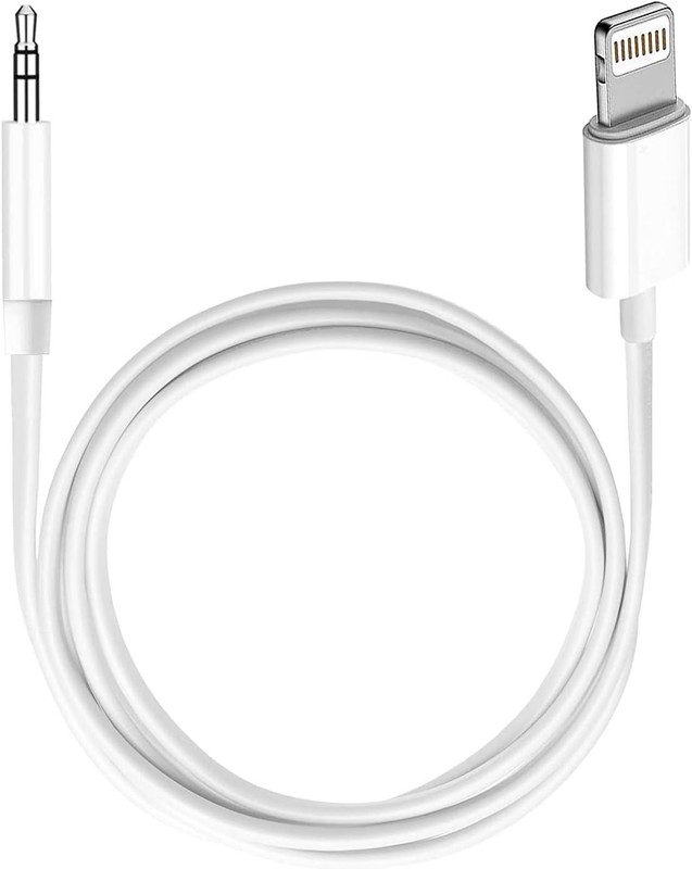 Apple MFi iPhone AUX Cord 3.3ft to 3.5mm Audio Cable White