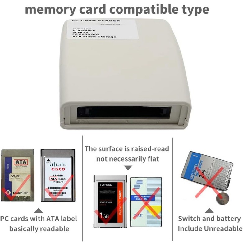 PCMCIA Card Reader, USB2.0 Plastic Version Interface, Read Flashdisk, PC Card... gallery