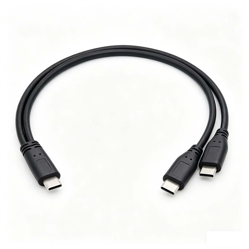 USB Splitter 1 in 2 Out 11.81in/30cm, Short USB to Dual Y Splitter Cable, USB...