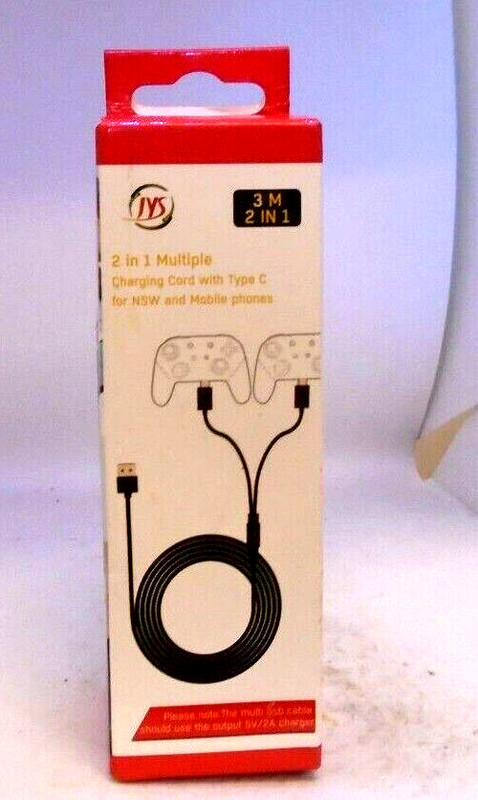 10FT Charger Charging Cable for PS5 Controller And Mobile Phone Type C