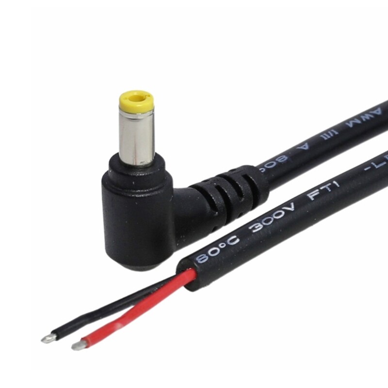 DC 5.5mm x 2.5mm Male Plug to Bare Wire Open End Power Supply Cable 9.84in