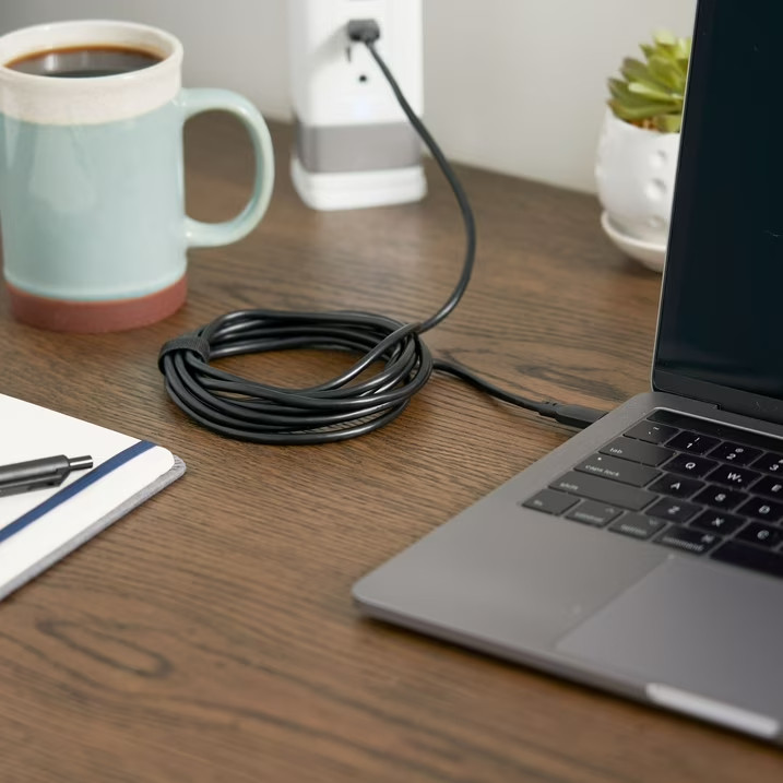 Onn. 10ft USB to USB-C Cable, Black, Compatible with USB-C Devices gallery