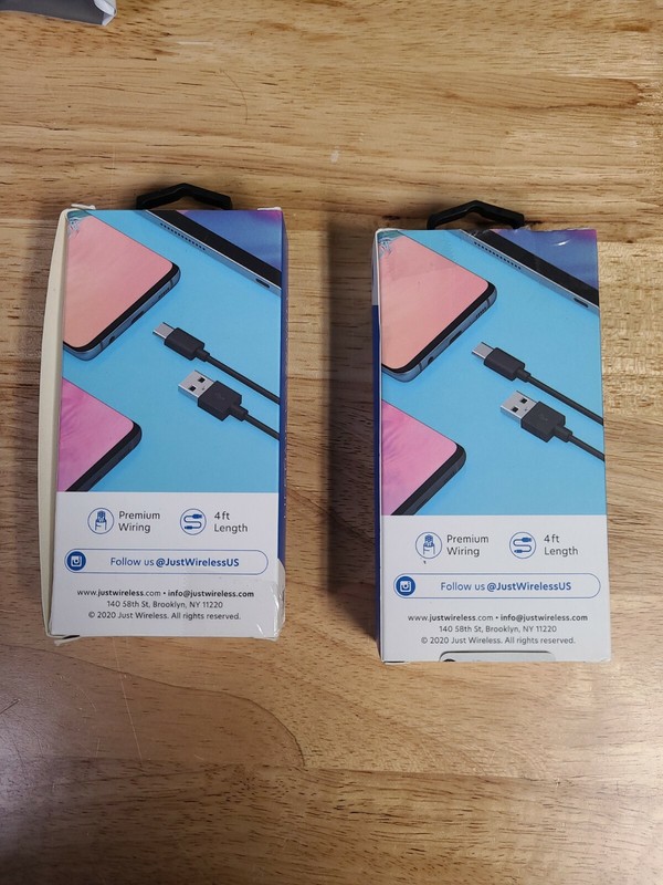 Just Wireless USB-C 4’ Charging Cable. Lot of 2 gallery