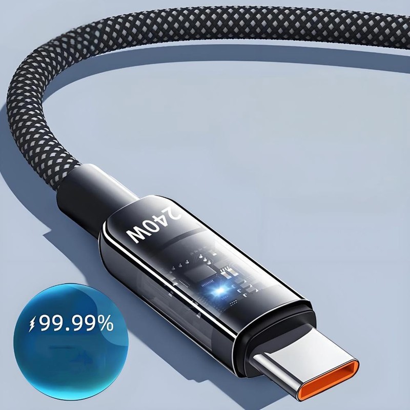 240w Super Fast USB Type-C Charging Cable Braid Phone Charger Lead Display USB-C gallery