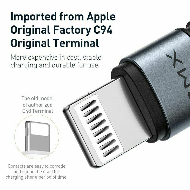 BMX MFi Certified 18W PD Type-C Charging Cable For iPhone 12 11 X XS Plus - 6FT gallery