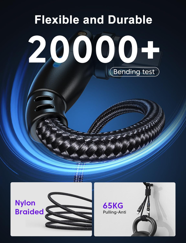 100W 540 Rotation Magnetic Charging Cable 3.3FT/6FT-2Pack, USB C to USB C Cable gallery