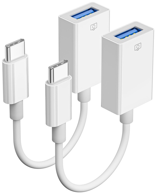 USB C to USB A Adapter, 2 Pack TypeC OTG Male to Female Converter, for MacBoo...