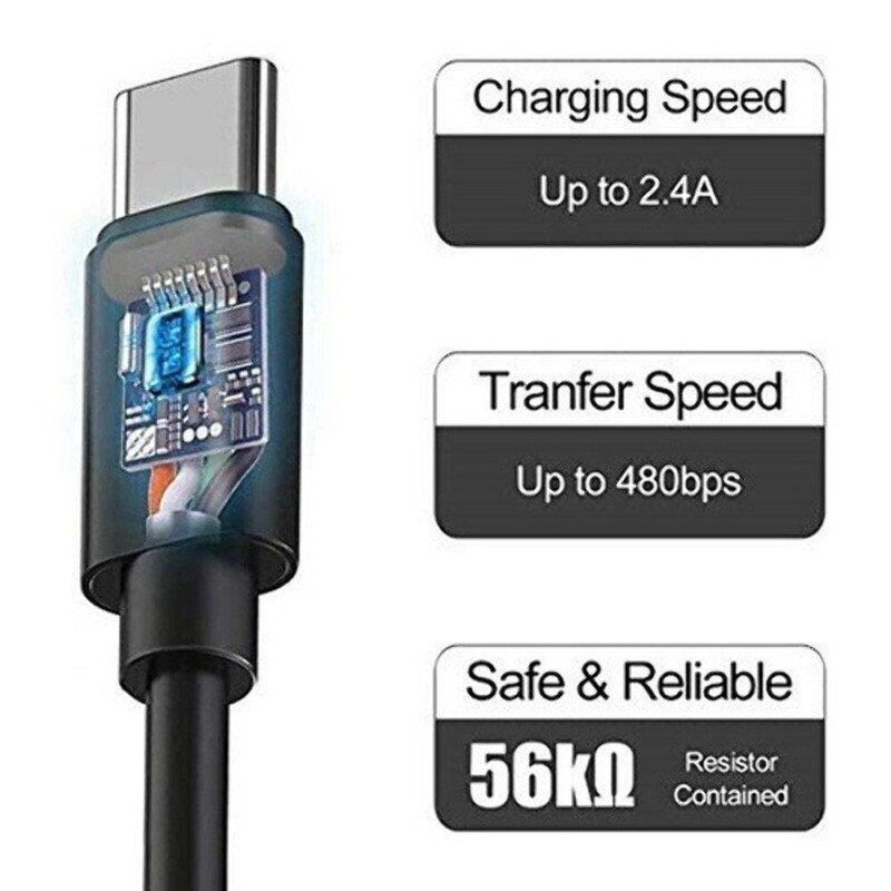 6FT USB Cable Type C Fast Charger For Samsung S8 S9 S10 S20 Note 9 10 20 BLACK gallery