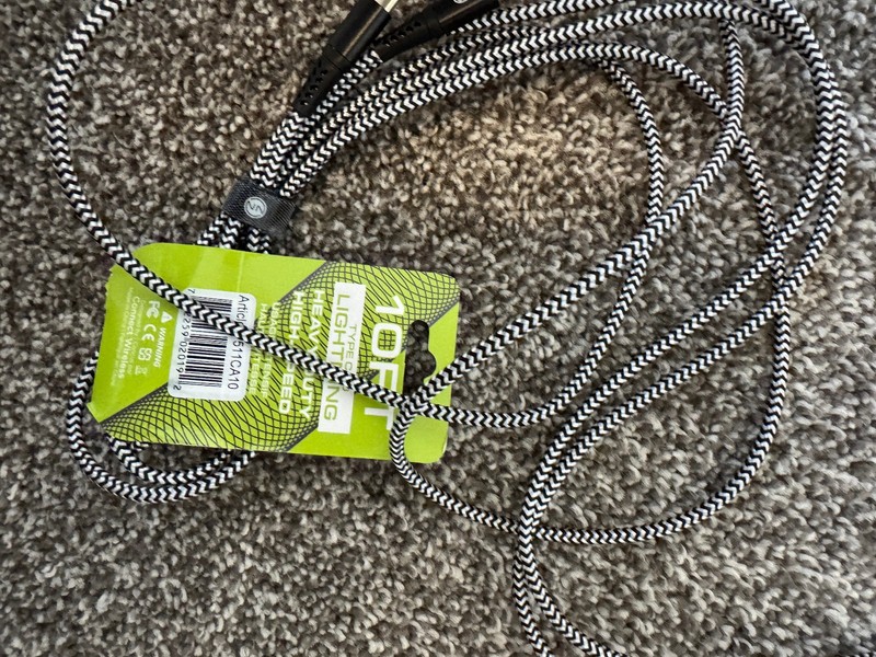 RYOBI 10 ft. Nylon Cable USB-C to Lightning MFi-Certified AC0i10USBCL