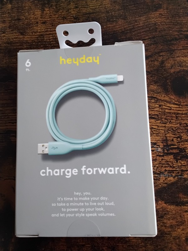 Heyday 6 Ft. USB-A To USB-C Soft Touch Charging Cable Turquoise New Sealed Box