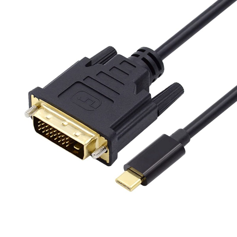 NFHK USB 3.1 C USB-C Source to DVI 1080P 60hz Displays Male Monitor Cable for…