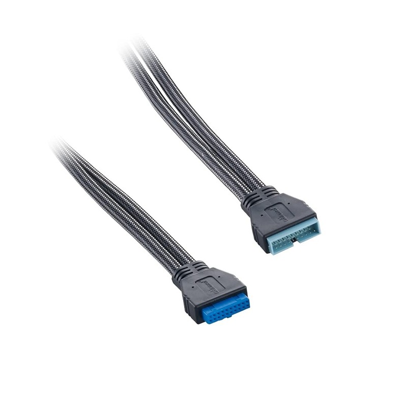 Carbon 50cm ModMesh Sleeved Internal USB 3.0 PC Motherboard Extension gallery