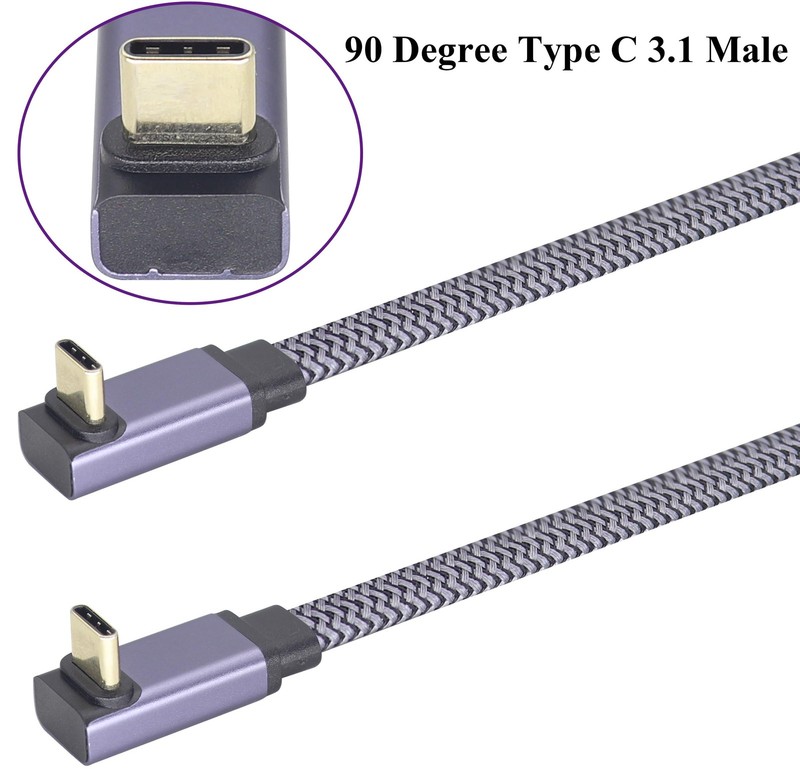 2Pack Up&Down Angle USB 3.1 to 10Gbps Connector Cable 60W&3A Short Flat 90 De... gallery
