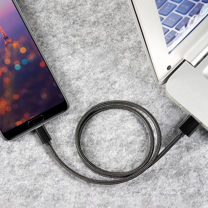 2pcs 3.28ft USB To Type-C 15W Fast Charging Data Cable Braided Cable For Samsung gallery