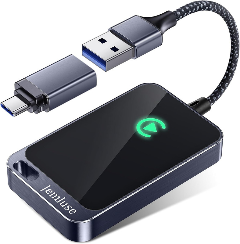 Jemluse Wireless Carplay Adapter for Apple Iphone - Multi-User Seamless Connecti gallery