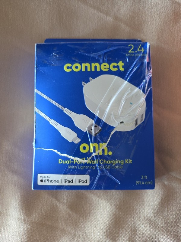 Connect Onn Dual-Port Wall Charging Kit