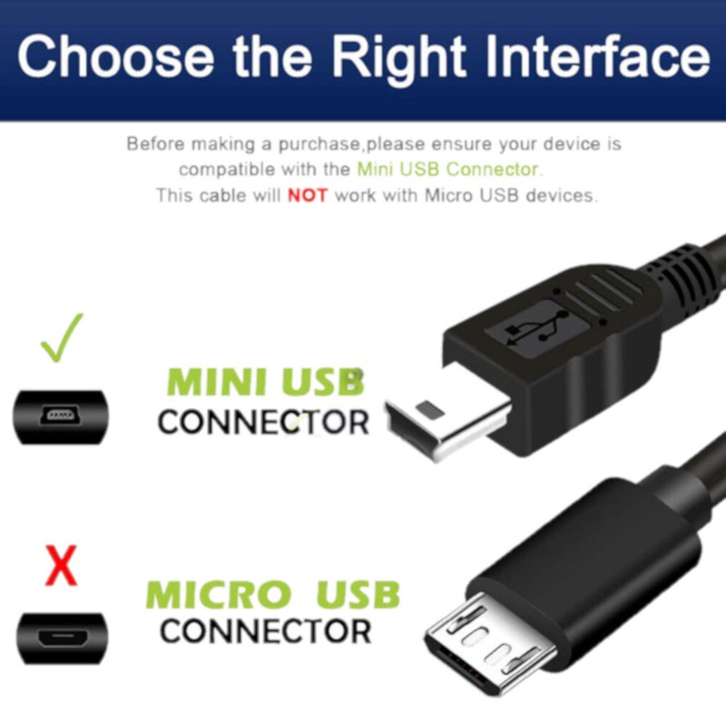 10pcs 5 Pin Mini USB Cable Data Sync Charging Cord for Camera, Nuvi, GPS, PS3 gallery