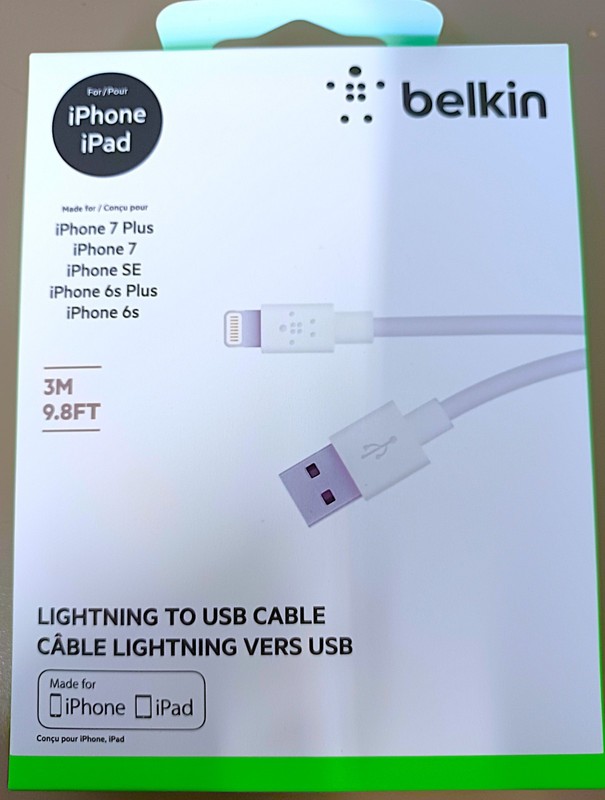 Lot of 30 MFi-Certified Lightning to USB Cable | Sealed in Box | 3M / 9.8ft