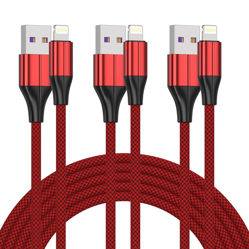 Short iPhone Charger [MFi Certified], 3 Pack 1 feet Short Lightning Cable & D…