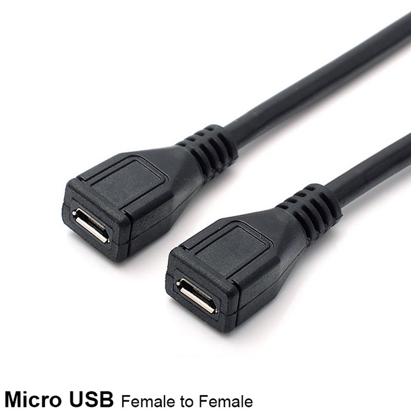 Micro USB Female To Female Extension Extender Data Sync Charging Cable AdapteZB