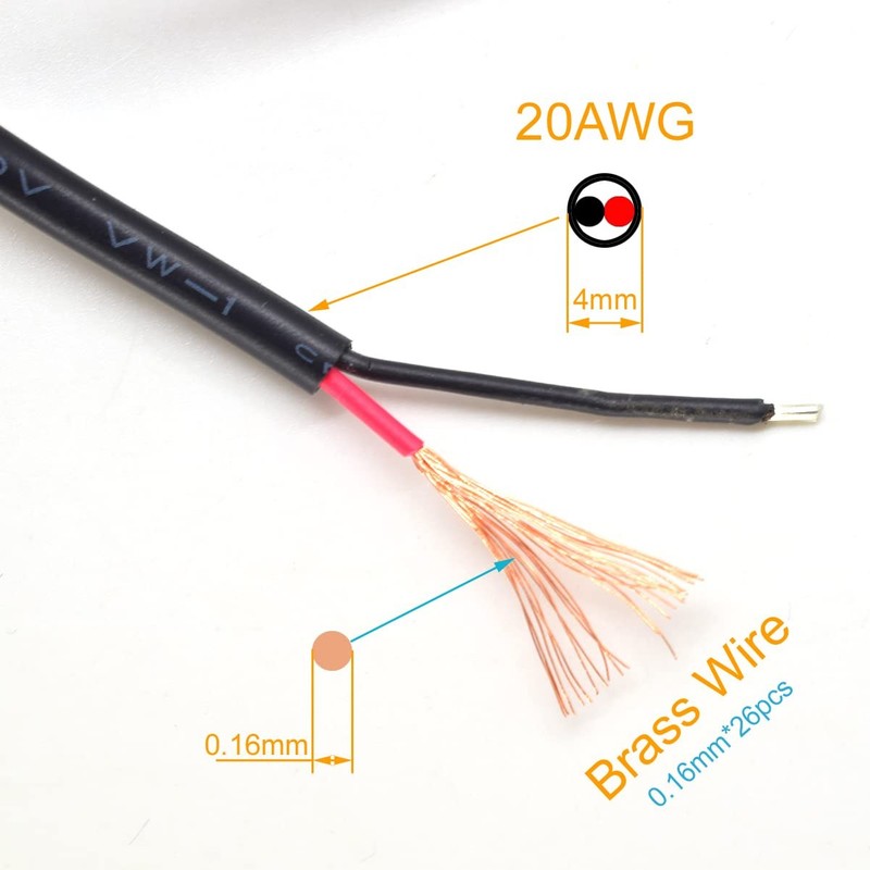 3PCS 1M/3.3FT USB A Pigtail Cable - 20AWG, 5V 5A Power, DIY, USB Plug gallery