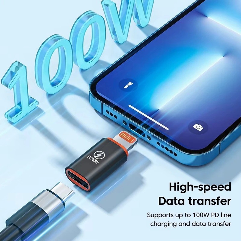 USB C to 8-Pin Fast Charging Adapter 20W PD Type C Charging Converter Phone gallery