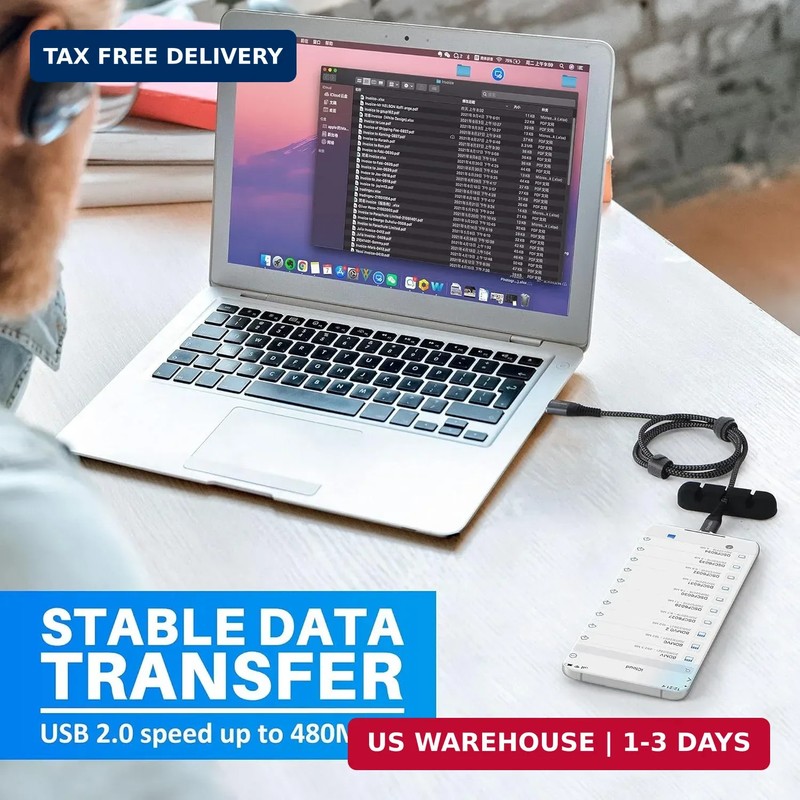 USB C Cable 2FT (2-Pack), Fast Charging USB A to Type C Charger Cord for iPhone gallery