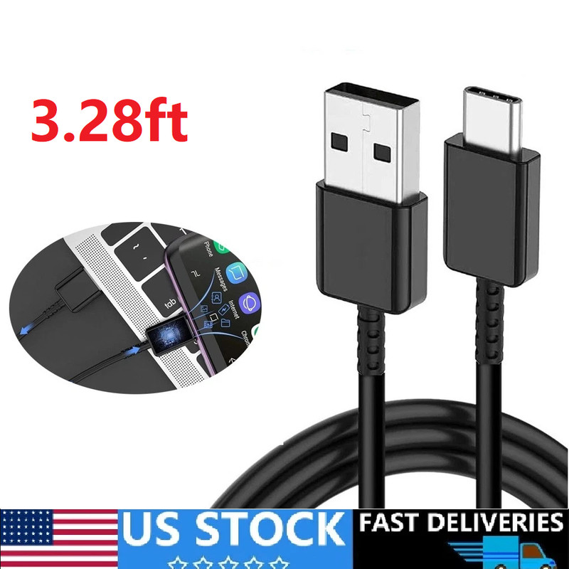 USB to Type-C Charging Cable USB-A to USB-C Cord For Samsung Galaxy S20 S21 S22