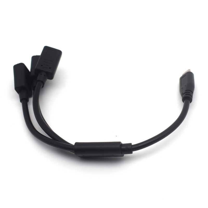 1pc 20cm USB-C Male to 3 Female Adapter Cable for Fast Charging & Data Transfer gallery