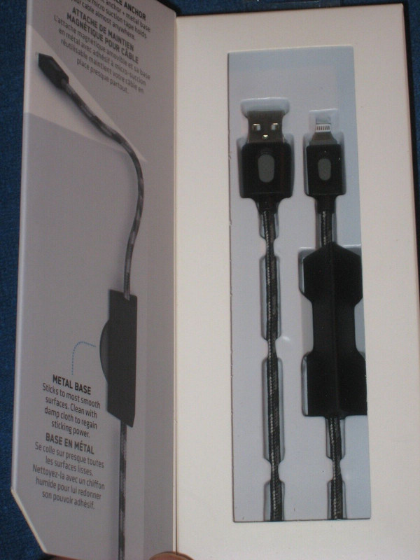 Blueflame 3.3ft USB to 8-pin Connector iPhone Cable, stay-in-place, Black, New! gallery