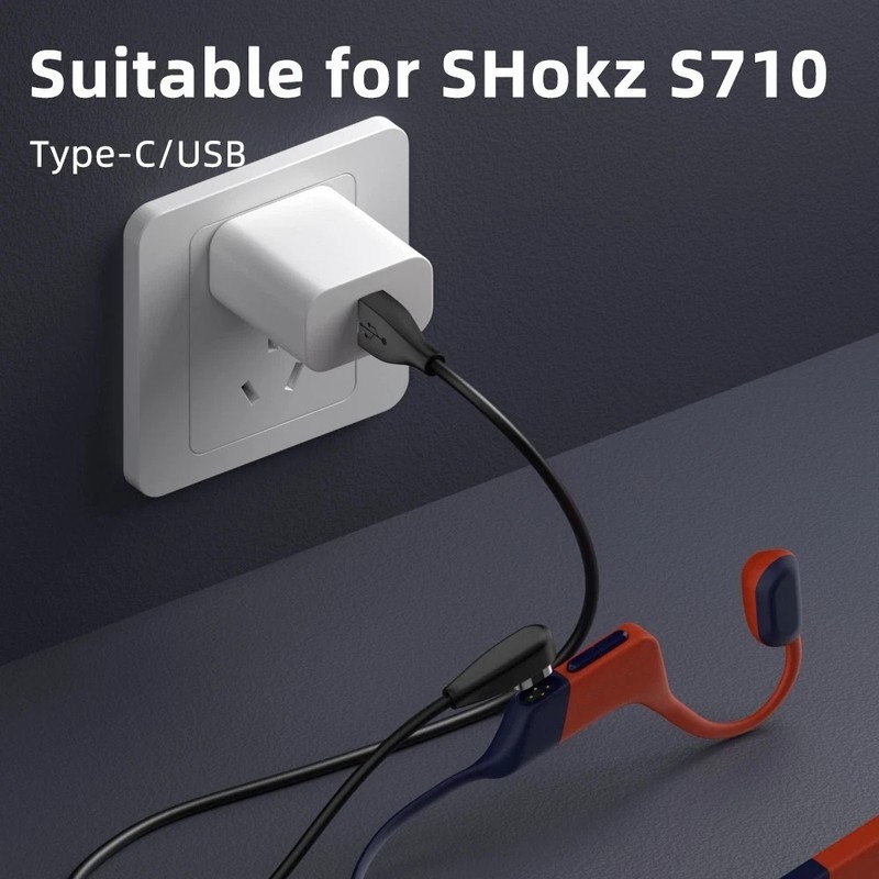 USB Magnetic Charging Cable for After-Shokz Aeropex Open Run/Comm Headphone lot gallery