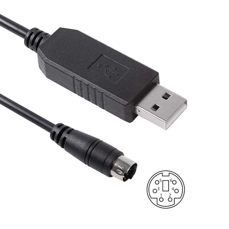 For LS XGB XBM XBC PLC to PC RS232 Serial Control Download Cable RS232 to 6-Pin gallery