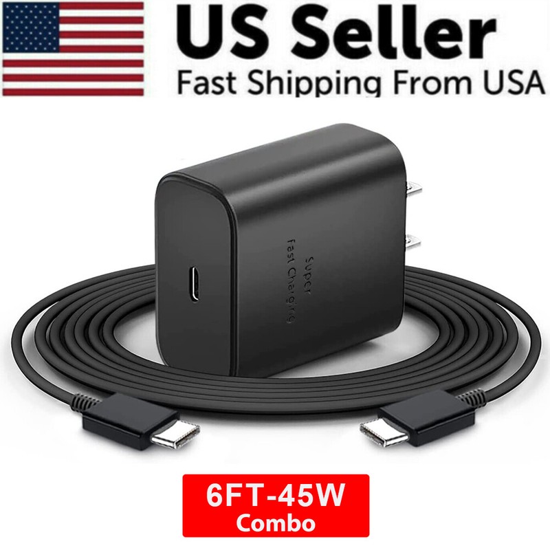 45W Power Adapter 6ft Fast Charger Cable For Samsung Galaxy S24 S23 S22 S21 S20 gallery
