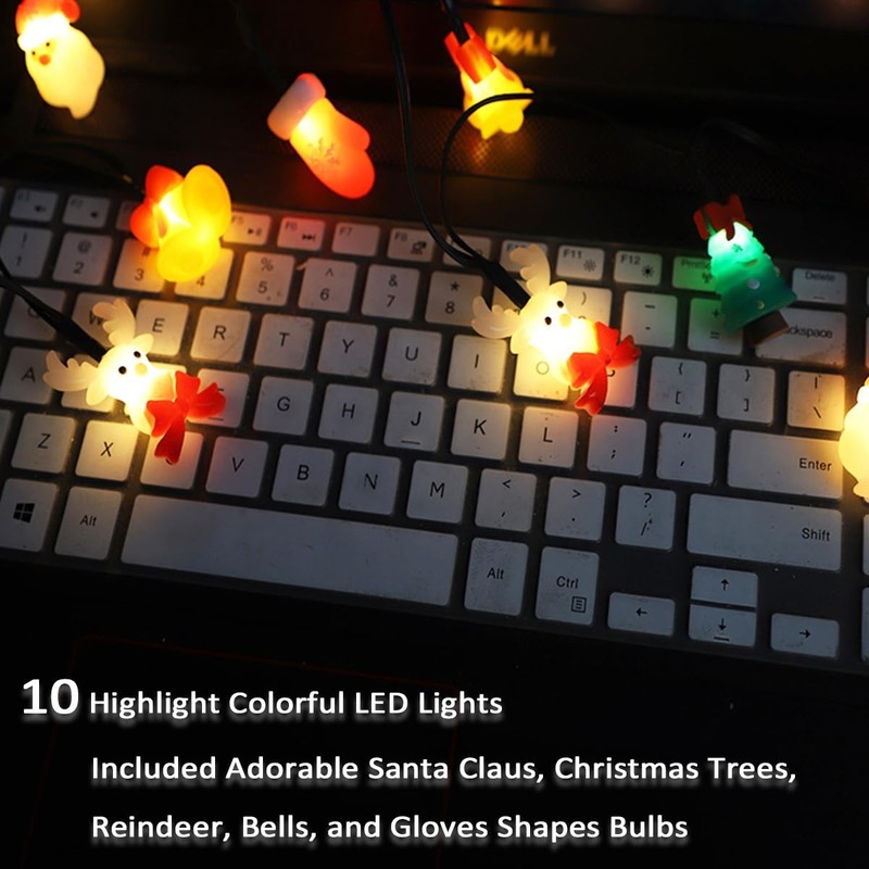 2 Pack Christmas Lights Charging Cables, Xmas 55" USB to Light-ning Charger C... gallery