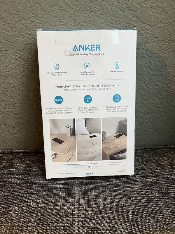 Anker PowerLine II USB-A to Ultra Durable Charging Cable 4-pack Apple READ DESC gallery