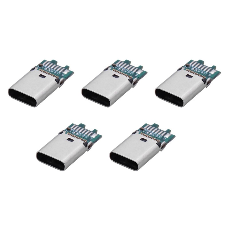 5pcs 3-5V Type C USB 3.1 24Pin Female Jack PCB USB Connector Breakout PCB e