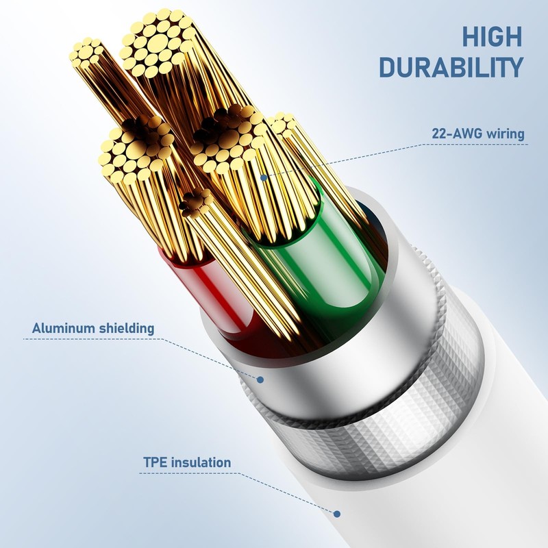 USB C to USB C Cable, 2Pack 60W[10FT+6FT], Type C to C Cable Fast Charging Co... gallery