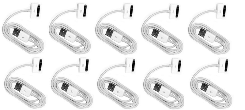 10X 30 pin USB Charging Data/Sync Cable Cord for Apple iPod Classic Touch Nano