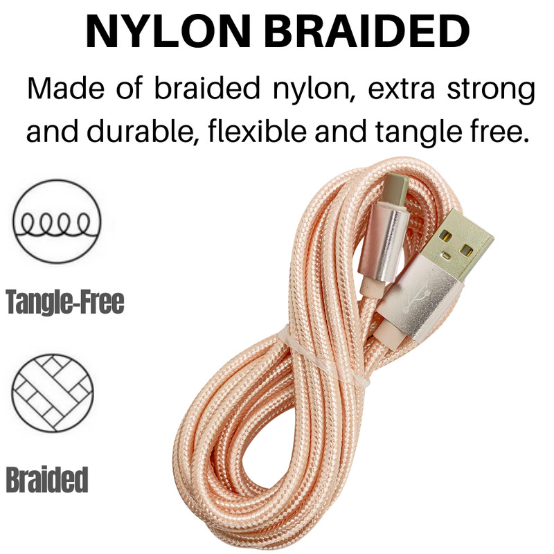 3/6Pack Braided Fast Charger Cable 10Ft For iPhone 14 13 12 8 Charging Data Cord gallery
