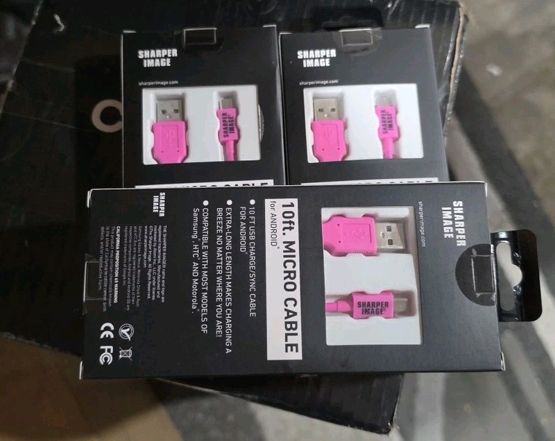 Lot Of 3pcw Micro USB Cable 10ft Heavy Duty 4mm Thick