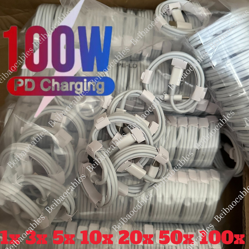100W Type-C to USB-C Fast Charger Cable Cord Lot For iPhone 15 Pro Max/Samsung